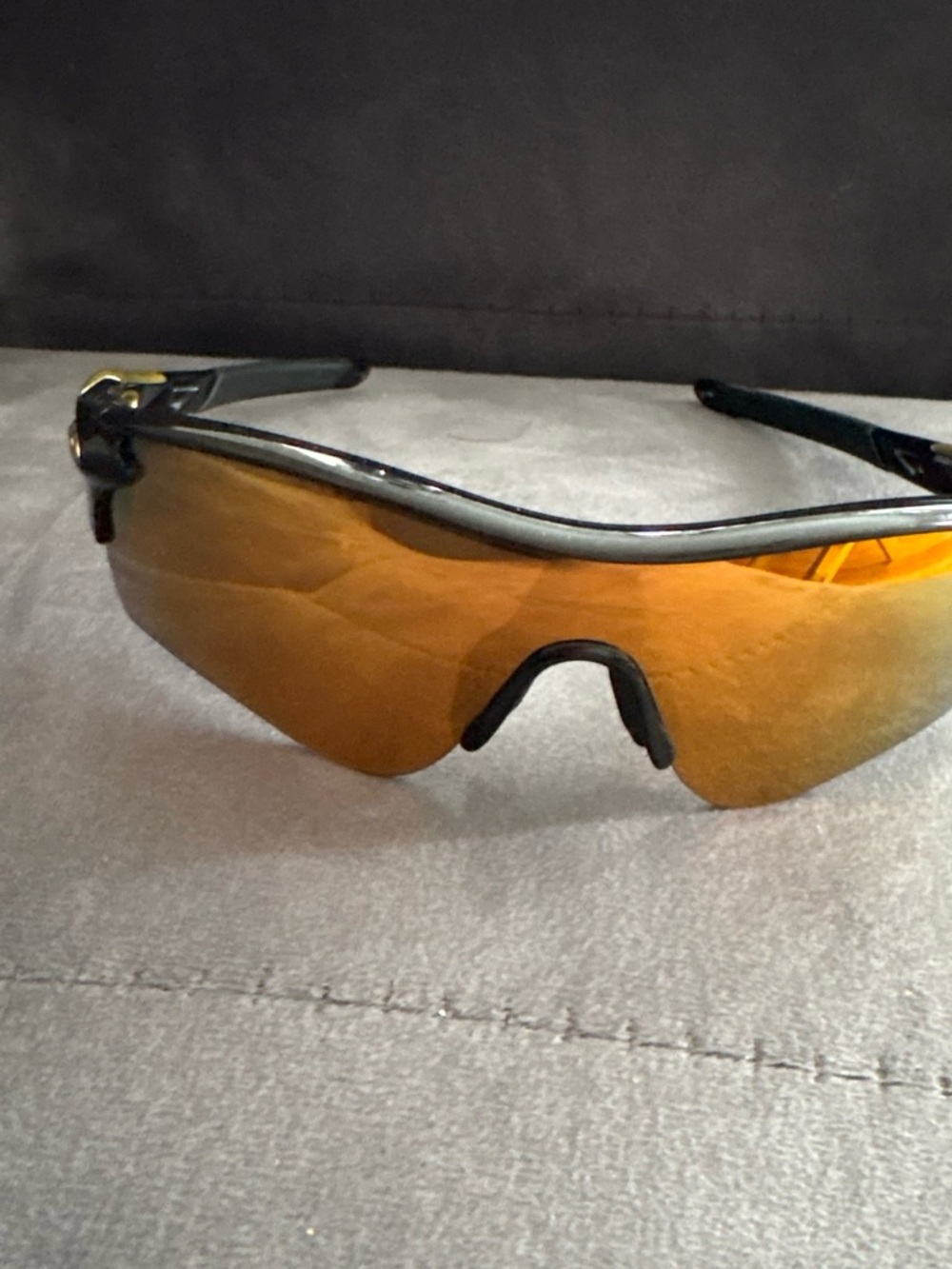 Oakley Black Frame Sunglasses with Amber Lenses